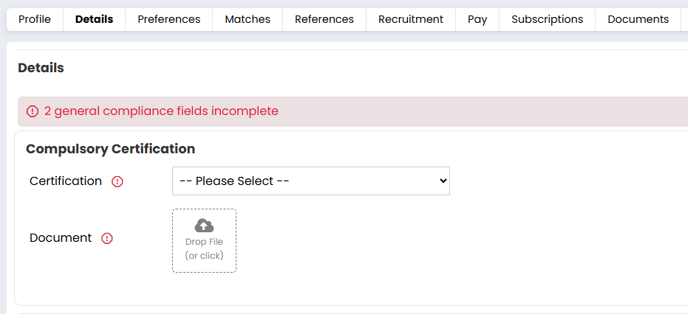 Compliance Detail Candidate Record 2