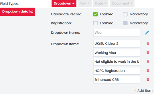 Dropdown List