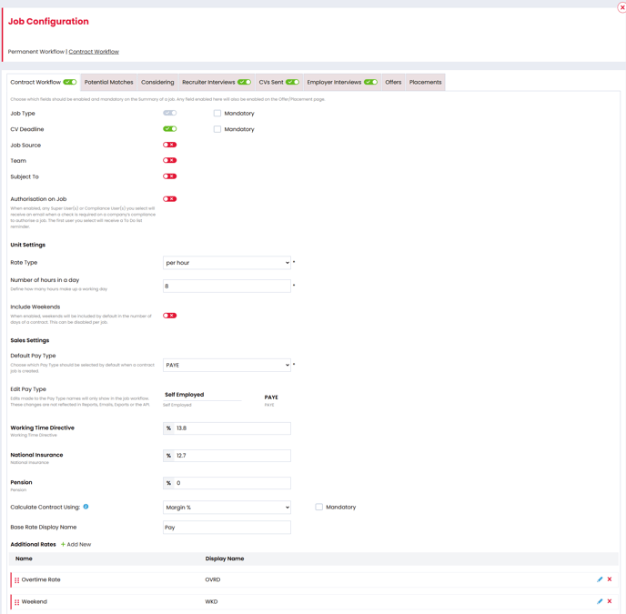 Job Configuration - Contract Workflow 1