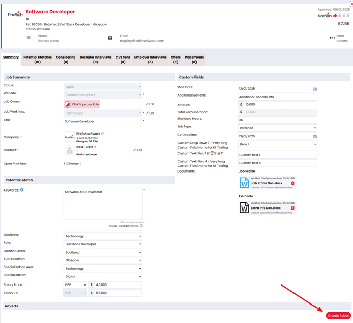 Job Workflow Create Advert 1