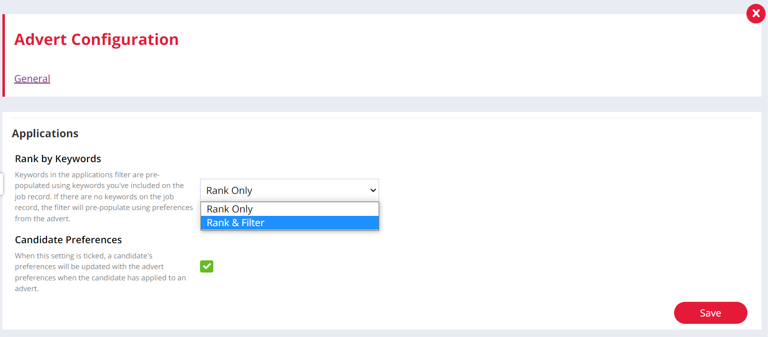 Rank by Keywords System Setting