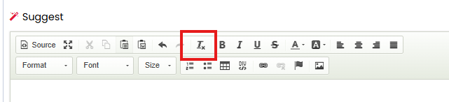 Screenshot: Paste from Word and Tx buttons