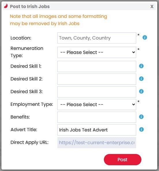 SaonGroup Posting Modal