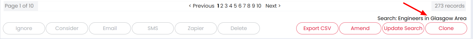 Clone Software Button Saving your Candidate Searches