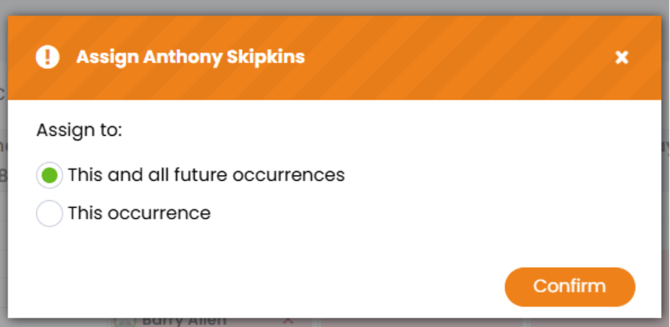 Shift Workflow Assignment Modal