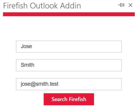 Using the Firefish Outlook Email Add-In
