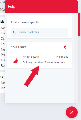 A red arrow demonstrating where to click to submit your message