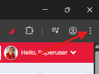 Screenshot: Chrome Settings Three Dots