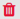 Red bin icon