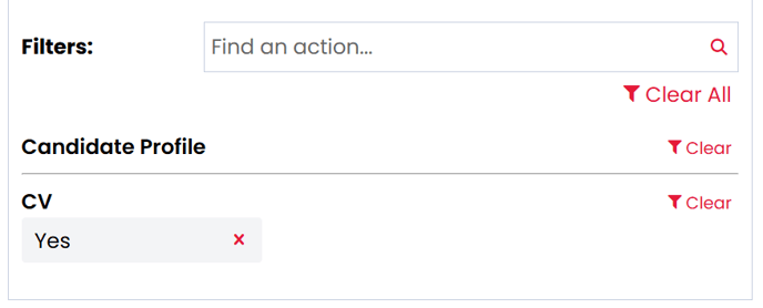 selected filters 2